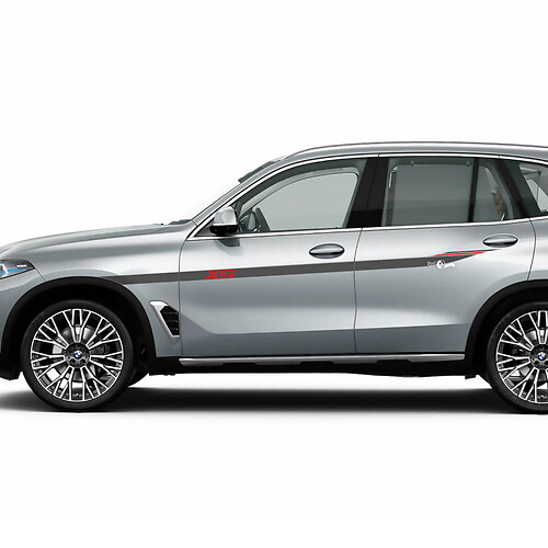 Kit d'autocollants à rayures latérales avec logo Accent X5 pour BMW X5 G05 - Graphiques en vinyle personnalisés
