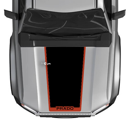 2024 Toyota Land Cruiser Prado Hood Décalcomanies graphiques en vinyle 2 couleurs
