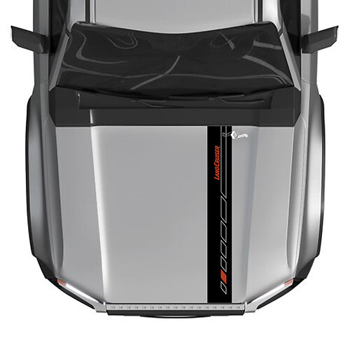 2024 Toyota Land Cruiser Prado Hood Stripe Décalcomanies graphiques en vinyle 2 couleurs
