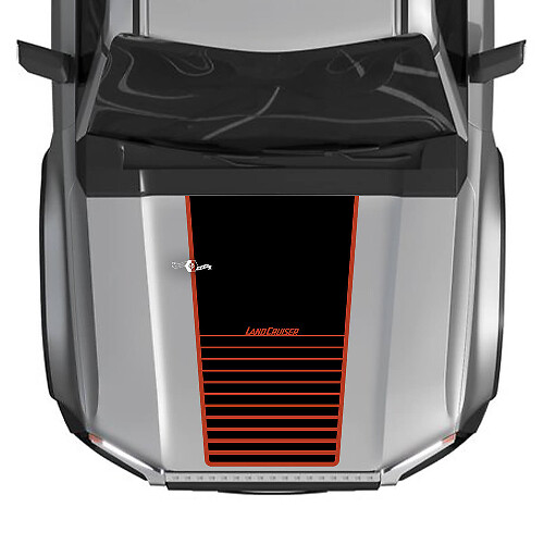 2024 Toyota Land Cruiser Prado Hood Strobe Décalcomanies graphiques en vinyle 2 couleurs
