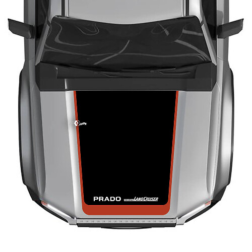 2024 Toyota Land Cruiser Prado Hood Décalcomanies graphiques en vinyle Grands 3 couleurs
