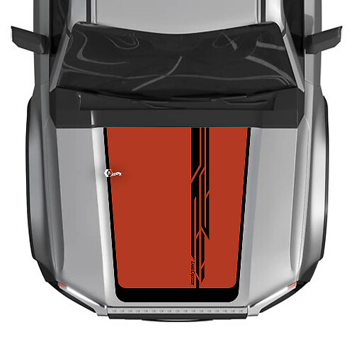 2024 Toyota Land Cruiser Prado Hood Decals Vinyl Graphic Decals Line Large 2 Couleurs
