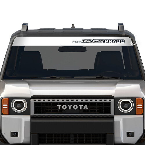 Bannière de pare-brise Toyota Land Cruiser Prado pour 2024 et toute année Stripe Destroyed Stickers Décalcomanies Vinyl Graphic Stickers Décalcomanies
