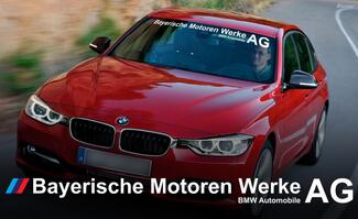 Nom complet BMW AG Bayerische Motoren Werke AG M3 M5 E34 E36 E39 E46 E60 E70 E90 logo autocollant de pare-brise
