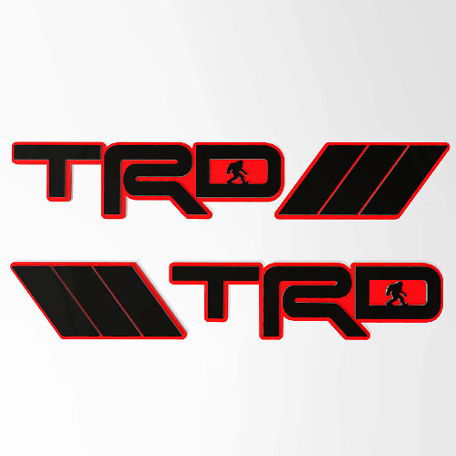 Badge d'aile TRD Sasquatch Bigfoot 3D pour Toyota