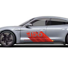 Ensemble de décalcomanies en vinyle pour porte latérale numéro 9 pour Porsche Taycan_3