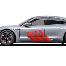 Ensemble de décalcomanies en vinyle pour porte latérale numéro 9 pour Porsche Taycan_4
