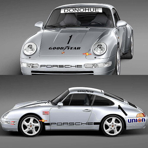 1974 Porsche 911 Racing Sticker Decal Set - Graphiques vinyles classiques pour la restauration et la personnalisation 3
