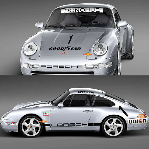 1974 Porsche 911 Racing Sticker Decal Set - Graphiques vinyles classiques pour la restauration et la personnalisation 3
