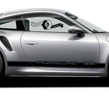 Kit d'autocollants en vinyle à bande latérale de marque pour Porsche 911_2
