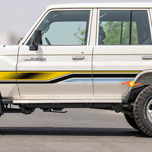 Kit d’autocollants à rayures latérales rétro pour Toyota Land Cruiser GRJ76 - Graphiques en vinyle personnalisés
 2
