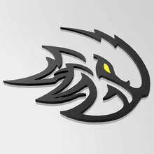 SRT Trackhawk avec badge 3D Yellow Eye - Emblème de garde-boue personnalisé pour Jeep Grand Cherokee Trackhawk
 3