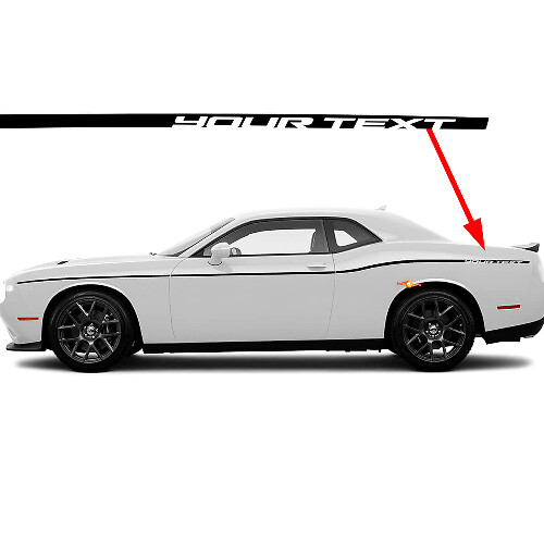 Kit d'autocollants vinyle fines bandes latérales personnalisées pour Dodge Challenger SXT 2015-2024