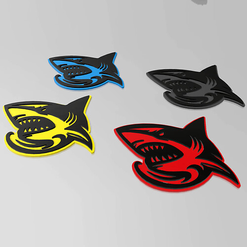 Requin Hellshark 3D Badge Fender Badges Emblème
 1