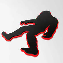 Badge 3D Yeti Sasquatch Bigfoot, emblème de garde-boue
 2