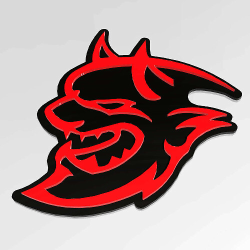 Badge d'aile Dodge Demon 3D Écussons Emblème 3