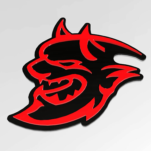 Badge 3D Dodge Demon Badges Fender Emblème Rouge vs Noir

