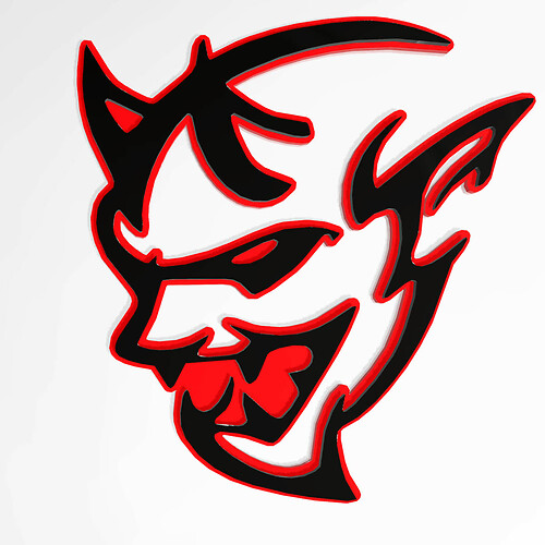 Badge 3D Dodge Demon Badges Fender Emblème Rouge vs Noir 2
