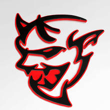 Badge 3D Dodge Demon Badges Fender Emblème Rouge vs Noir 2
 2
