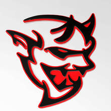 Badge 3D Dodge Demon Badges Fender Emblème Rouge vs Noir 2
 3