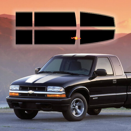 1994-04 Chevy Chevrolet S10 Kit d'autocollante de décalage de la bande de cabine étendue
