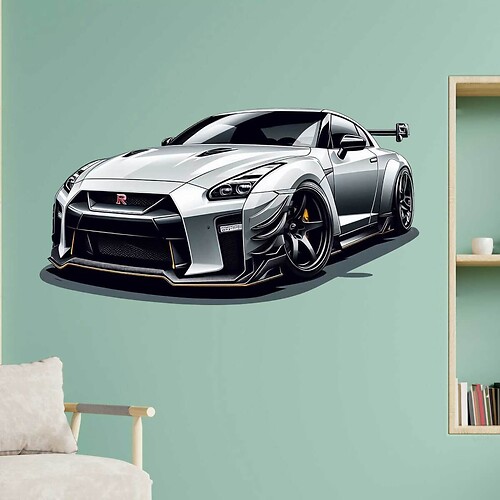 Autocollant mural Nissan GT-R
