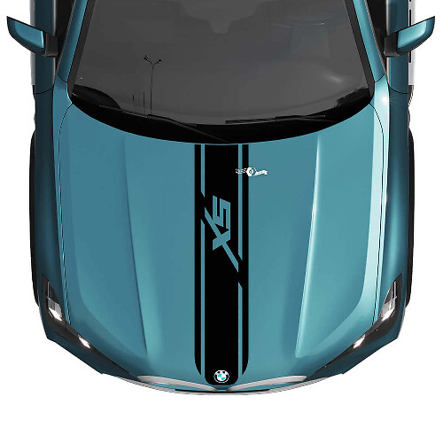 BMW X5 G05 Hood Custom Stripe Sticker Decal - Graphiques en vinyle pour un look élégant et sportif
