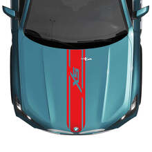 BMW X5 G05 Hood Custom Stripe Sticker Decal - Graphiques en vinyle pour un look élégant et sportif
 3