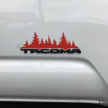 Autocollant de décalcomanie de forêt d’arbres de Toyota Tacoma sur l’insigne Tacoma
 2
