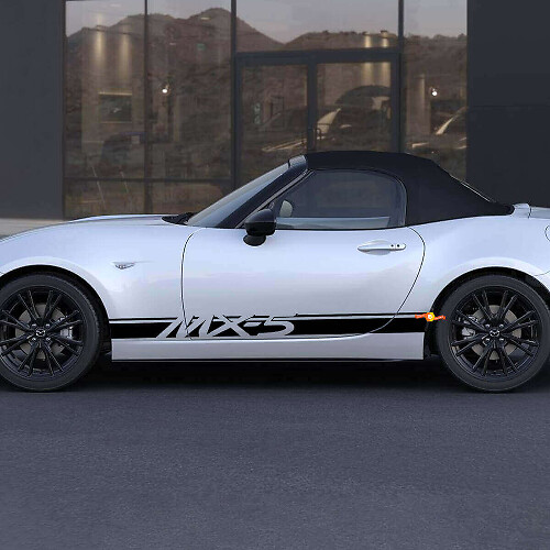 Autocollant Vinyle Latéral à Double Bande Marqué pour Mazda MX-5 Miata