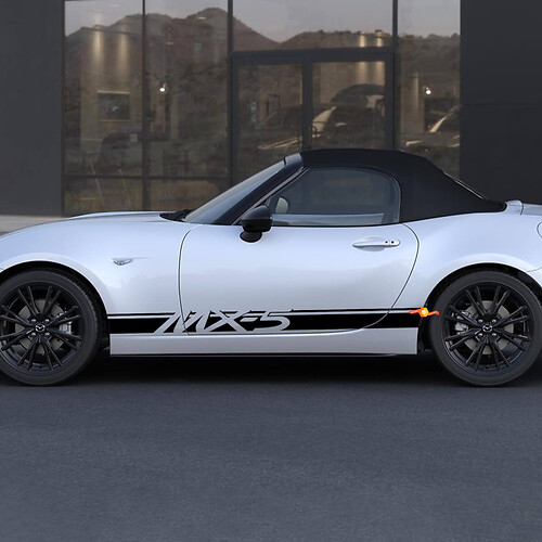 Mazda MX-5 Miata Side Stripe Autocollant autocollant - Autocollant vinyle personnalisé
