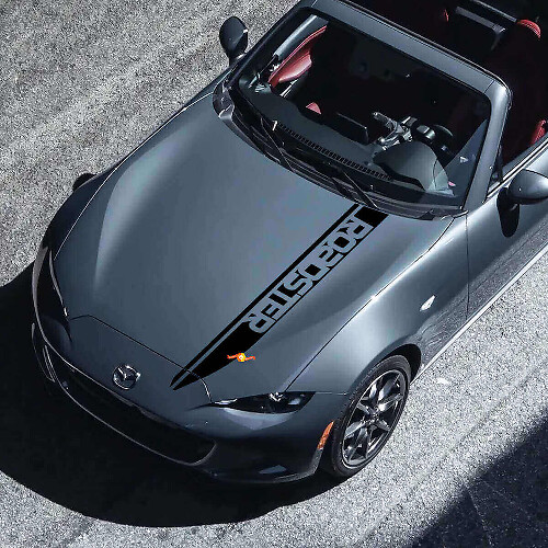Autocollant en vinyle rayé lettrage Roadster pour capot Mazda MX-5 Miata