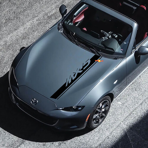 Mazda MX-5 Miata Hood Roadster Stripe Autocollant autocollant - Autocollant vinyle personnalisé
