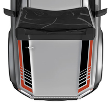 Toyota Land Cruiser Prado Hood Stripes Strobe Decals Autocollant - Kit graphique en vinyle bicolore
 2