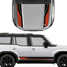 Autocollant de décalcomanies de capot et de rayures latérales de Toyota Land Cruiser Prado - Kit graphique en vinyle
 2