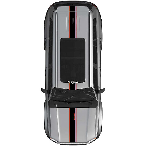 Autocollants en vinyle bandes sur capot et toit Kit graphique rallye 2 pour Toyota Land Cruiser Prado