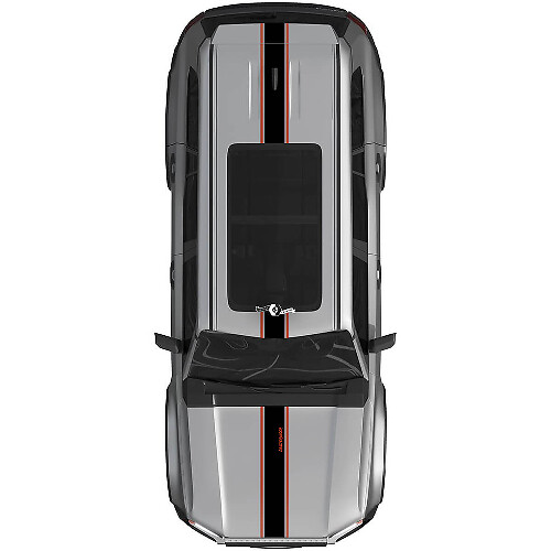 Toyota Land Cruiser Prado Hood and Sides Stripes Sport Style Decals Autocollant - Kit graphique en vinyle 2
