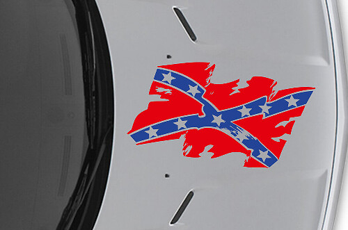 Autocollant en vinyle du capot style drapeau confédéré General Lee pour voitures