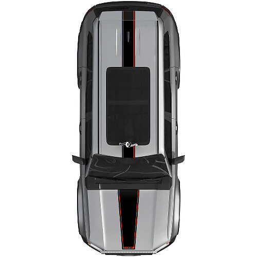 Kit d'autocollants en vinyle bande toit capot rallye pour Toyota Land Cruiser Prado