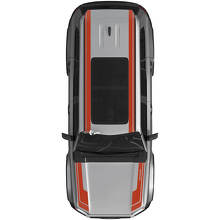 Autocollant de décalcomanies de rallye à double rayures pour capot et toit de Toyota Land Cruiser Prado - Kit graphique en vinyle 2
 2