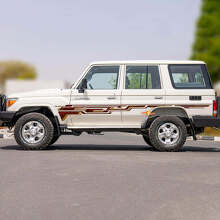 Kit d'autocollants graphiques rayures latérales classiques rétro pour Toyota Land Cruiser 2