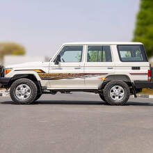 Kit d'autocollants graphiques bandes latérales rétro classiques pour Toyota Land Cruiser 2