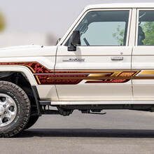 Kit d’autocollants à rayures classiques rétro pour Toyota Land Cruiser GRJ76 - Graphiques en vinyle personnalisés 3
 2
