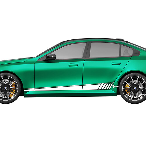 Kit de décalcomanies à rayures stroboscopiques latérales pour BMW Série 5 G60 M5 G90 - Autocollants en vinyle SupDec Graphix
