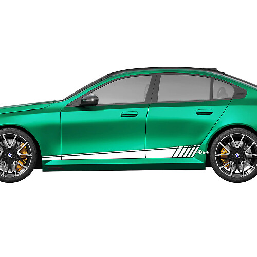 Kit de décalcomanies de bandes latérales clignotantes pour BMW Série 5 G60 M5 G90 - Autocollants en vinyle SupDec Graphix
