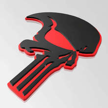 Écusson de garde-boue 3D style crâne Punisher_2