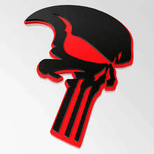 Écusson de garde-boue 3D style crâne Punisher_3