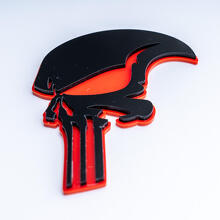 Écusson de garde-boue 3D style crâne Punisher_5
