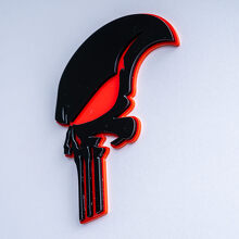 Écusson de garde-boue 3D style crâne Punisher_6