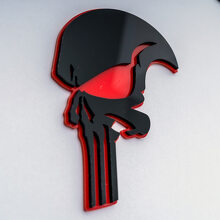 Écusson de garde-boue 3D style crâne Punisher_7